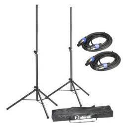 Adam Hall Soportes para altavoz con 2 speakon y bolsa - 1