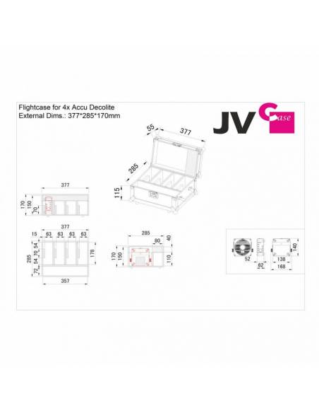 JB SYSTEMS RACK CASE PARA 4x ACCU DECOLITE JBSYSTEMS