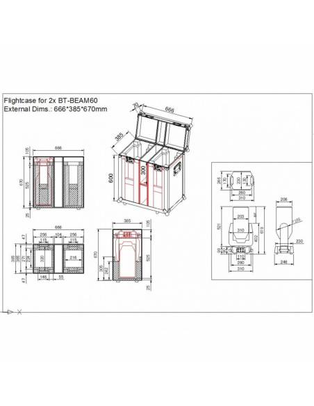 RACK PARA 2x BT-BEAM60 JBSYSTEMS