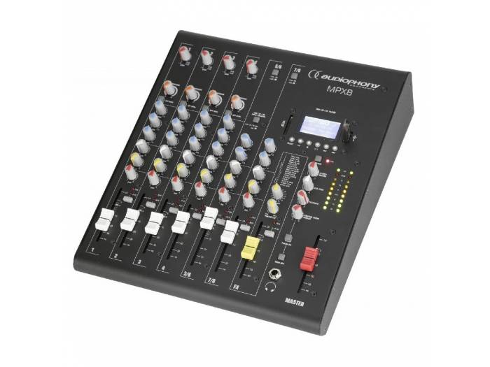 MPX-8 MESA DE MEZCLAS 8CH DSP / USB / SD / BT AUDIOPHONY