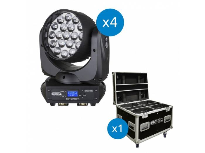 SET 4 CABEZAS MÓVILES ORBIT + RACK BRITEQ