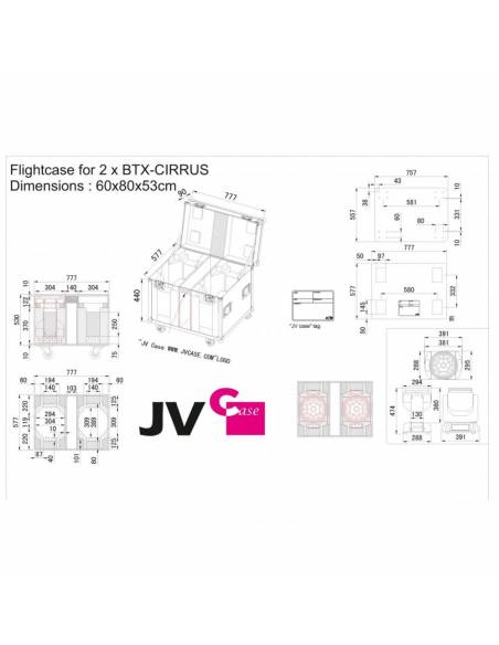 RACK PARA 2x BTX-CIRRUS BRITEQ