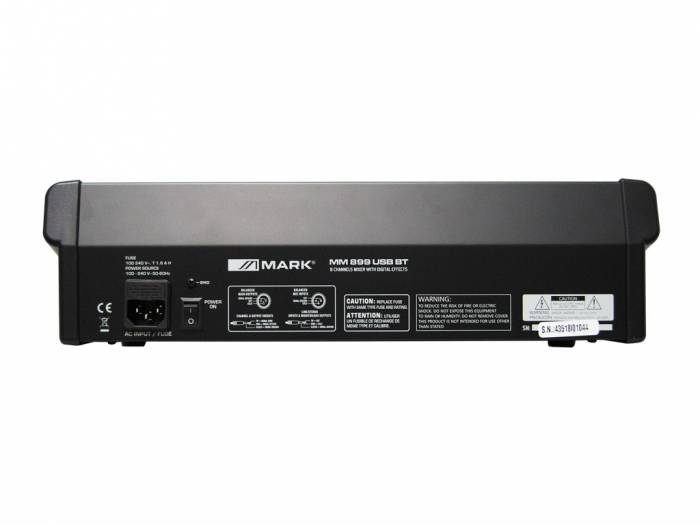MARK MM 899 USB BT Mezclador analógico de 8 canales.