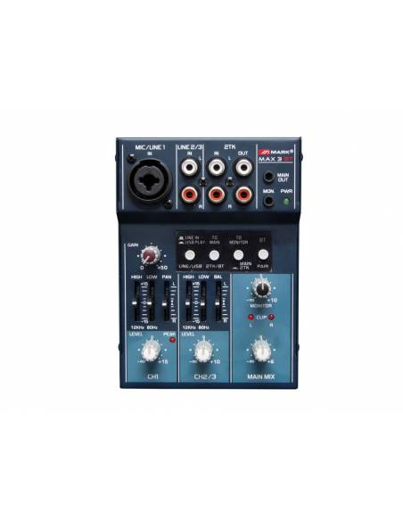 MARK MAX 3 BT Mezclador/interfaz audio PC/Mac. 2 canales.