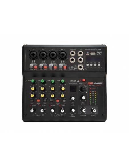 MARK MINI MAX FX USB BT Mezclador 4+1 canales. Reproductor/grabador.