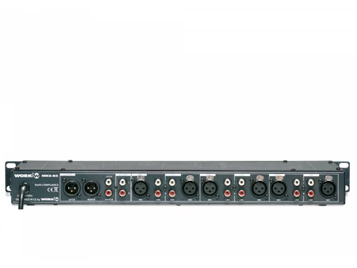 WORK Pro MMX 60 Mezclador 6 canales. 1 HU rack 19