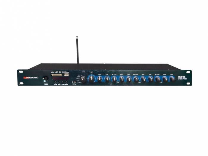 MARK MMP 33 Mezclador de audio con reproductor MP3 y radio FM.