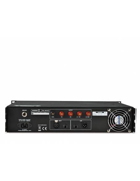 WORK Pro PA 5000 Amplificador 480 W @ 8 Ohm, L70/100V