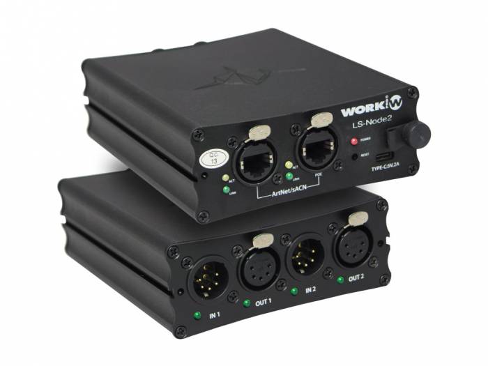 LightShark LS-NODE2 Nodo de 2 universos bidireccional