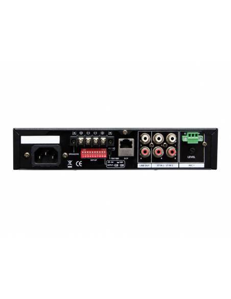 WORK Pro PA 200 MX Amplificador 2 x 100W @ 8 Ohm, 200 W L100V.