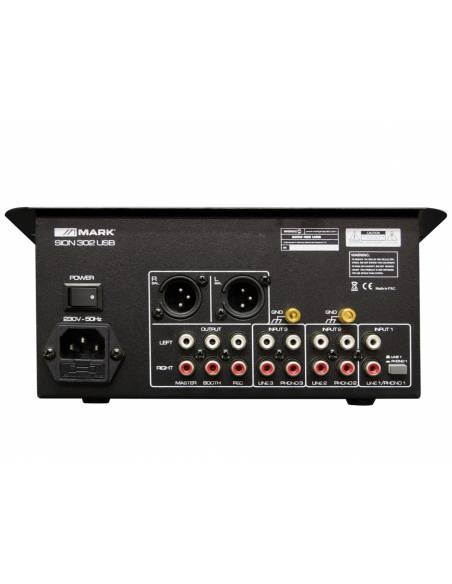 MARK SION 302 USB Mezclador DJ con reproductor. 3 canales.