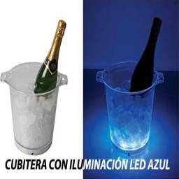 CUBITERA CON ILUMINACIÓN LED AZUL 