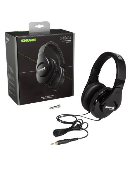 SHURE 
SRH240A-BK-EFS
  
    
      
        
      
    
  
                  Auriculares profesionales cerrados