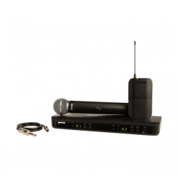 SHURE 
BLX1288E/SM58 H8E
  
    
      
        
      
    
  
                  Combo inalámbrico SM58 y petaca con c