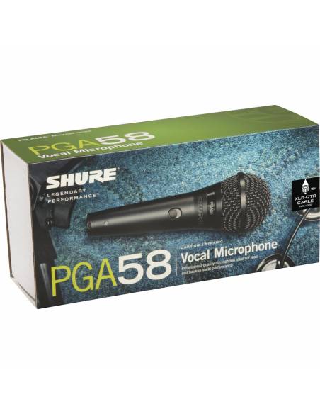 SHURE 
PGA58-QTR-E
  
    
      
        
      
    
  
                  Micrófono Dinámico Vocal con Interruptor y 