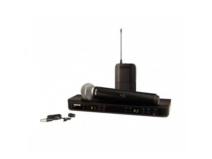 SHURE 
BLX1288E/W85 H8E
  
    
      
        
      
    
  
                  Combo inalámbrico SM58 y WL185 Lavalie