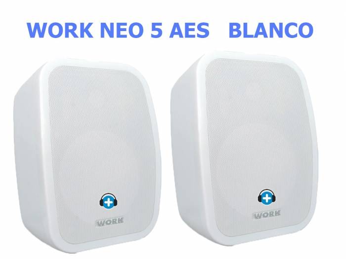WORK Pro NEO 5A ES  Pareja Altavoces Blancas (activa + pasiva) 2 x 25 W.