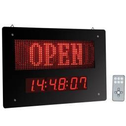 PANEL LED CON RELOJ OPEN/CLOSED - 1