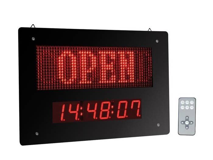 PANEL LED CON RELOJ OPEN/CLOSED - 1