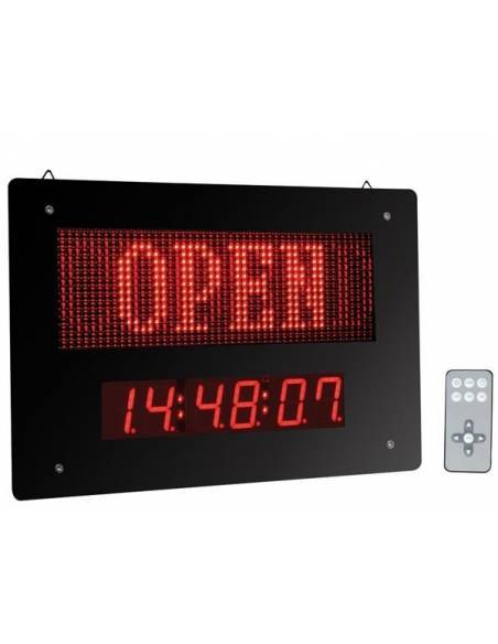 PANEL LED CON RELOJ OPEN/CLOSED - 1