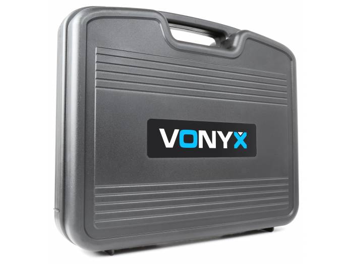 Vonyx WM73H Micrófono inalámbrico UHF  2- canales con 2 micros de cabeza y display
