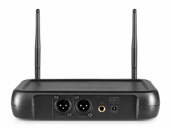 Vonyx WM512 Sistema inalámbrico VHF de 2 canales con micrófonos de mano y display