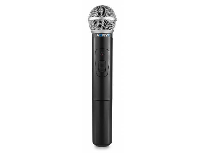 Vonyx WM512 Sistema inalámbrico VHF de 2 canales con micrófonos de mano y display