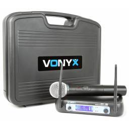 Vonyx WM511 VHF 1 Canal Sistema inalámbrico con micrófono de mano y display