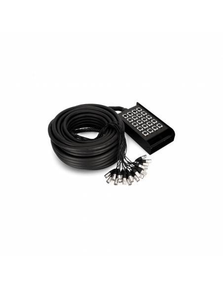Adam Hall Cables K 20 C 15 - Manguera de Cable con Cajetín de Escenario 16/4 15 m