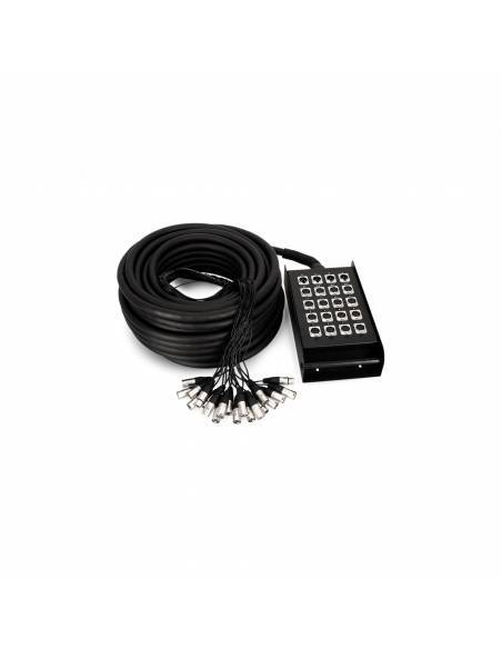 Adam Hall Cables K 20 C 15 - Manguera de Cable con Cajetín de Escenario 16/4 15 m