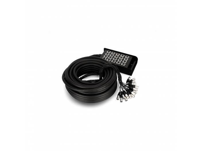 Adam Hall Cables K 20 C 15 - Manguera de Cable con Cajetín de Escenario 16/4 15 m