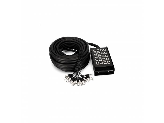 Adam Hall Cables K 20 C 50 - Manguera de Cable con Cajetín de Escenario 16/4 50 m