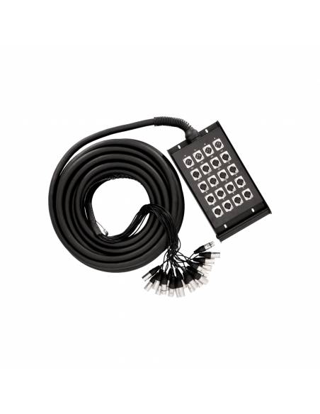 Adam Hall Cables K 20 C 50 - Manguera de Cable con Cajetín de Escenario 16/4 50 m