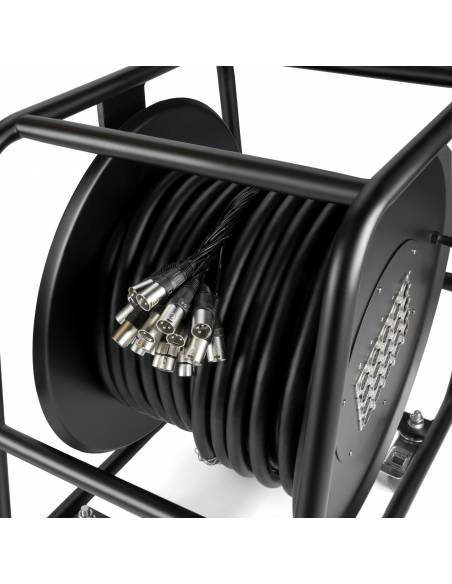 Adam Hall Cables K 20 C 50 D - Manguera de Cable en Enrollador con Cajetín de Escenario 16/4 50 m