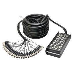 Adam Hall Cables K 28 C 30 - Manguera de Cable con Cajetín de Escenario 24/4 30 m