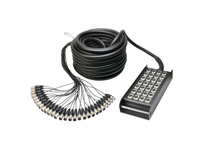 Adam Hall Cables K 28 C 30 - Manguera de Cable con Cajetín de Escenario 24/4 30 m