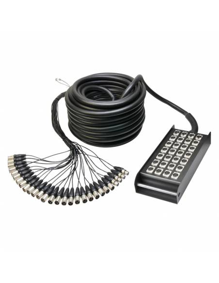 Adam Hall Cables K 28 C 30 - Manguera de Cable con Cajetín de Escenario 24/4 30 m