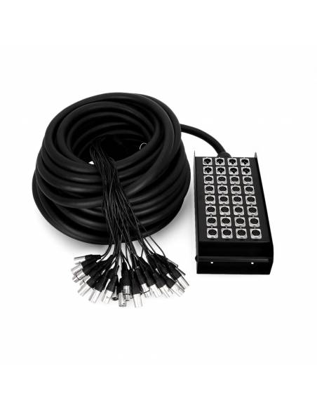 Adam Hall Cables K 32 C 30 - Manguera de Cable con Cajetín de Escenario 24/8 30 m