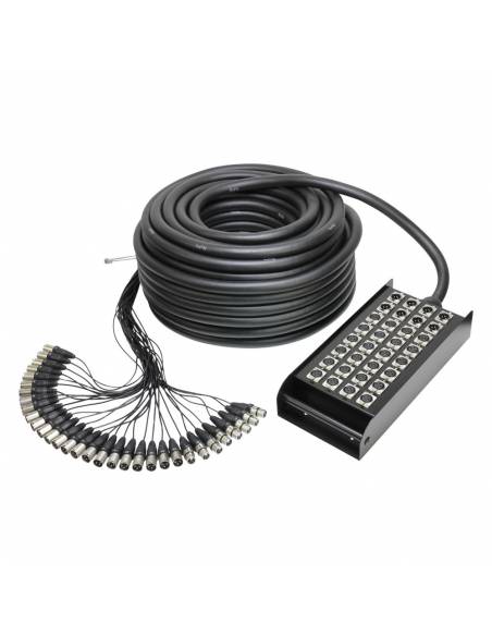 Adam Hall Cables K 32 C 50 - Manguera de Cable con Cajetín de Escenario 24/8 50 m