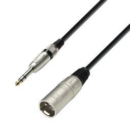Adam Hall Cables 3 STAR BMV 0100 - Cable de Micro de XLR macho a Jack 6,3 mm estéreo 1 m - 1