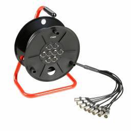 Adam Hall Cables 3 STAR CDMC 8015 - Manguera multipar 8/0 en enrollador con cajetín de escenario integrado, 15 metros - 1