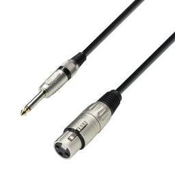 Adam Hall Cables 3 STAR MFP 0600 - Cable de Micro de XLR hembra a Jack 6,3 mm mono 6 m - 1