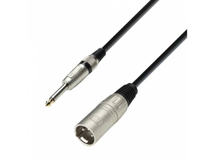 Adam Hall Cables 3 STAR MMP 1000 - Cable de Micro de XLR macho a Jack 6,3 mm mono 10 m