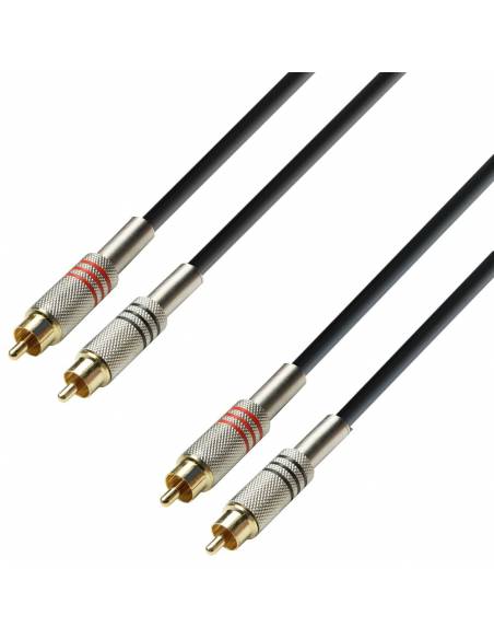 Adam Hall Cables 3 STAR TCC 0600 - Cable de Audio de 2 RCA macho a 2 RCA macho 6 m - 1