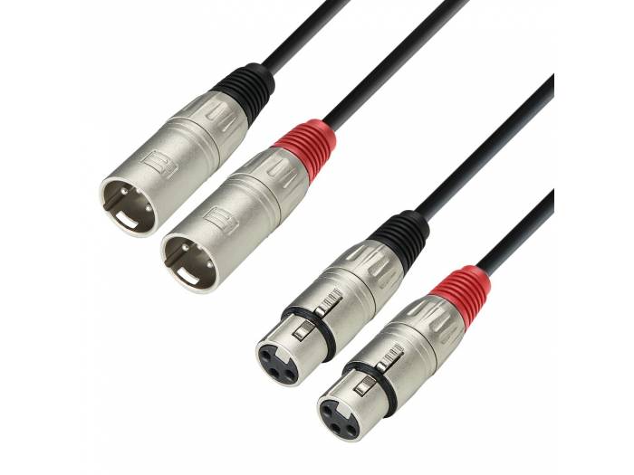 Adam Hall Cables 3 STAR TMF 0600 - Cable de audio de 2 conectores XLR macho a 2 conectores XLR hembra, 6 m - 1
