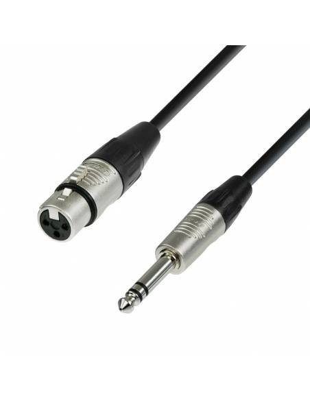 Adam Hall Cables 4 STAR BFV 0500 - Cable de Micro REAN de XLR hembra a Jack 6,3 mm estéreo 5 m