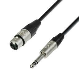 Adam Hall Cables 4 STAR BFV 0600 - Cable de Micro REAN de XLR hembra a Jack 6,3 mm estéreo 6 m