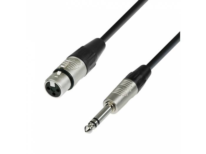 Adam Hall Cables 4 STAR BFV 0750 - Cable de Micro REAN de XLR hembra a Jack 6,3 mm estéreo 7,5 m
