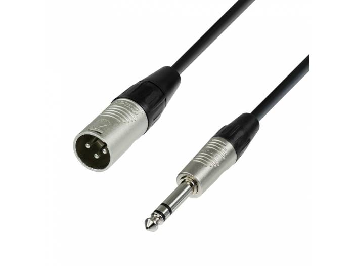 Adam Hall Cables 4 STAR BMV 1000 - Cable de Micro REAN de XLR macho a Jack 6,3 mm estéreo 10 m