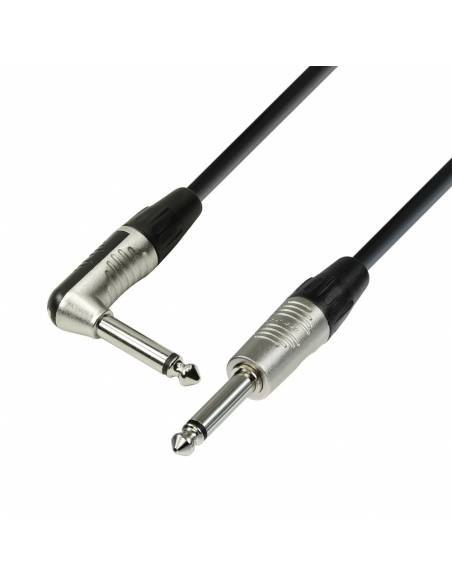 Adam Hall Cables 4 STAR IPR 0600 - Cable de Instrumento REAN de Jack 6,3 mm mono a Jack 6,3 mm mono acodado 6 m